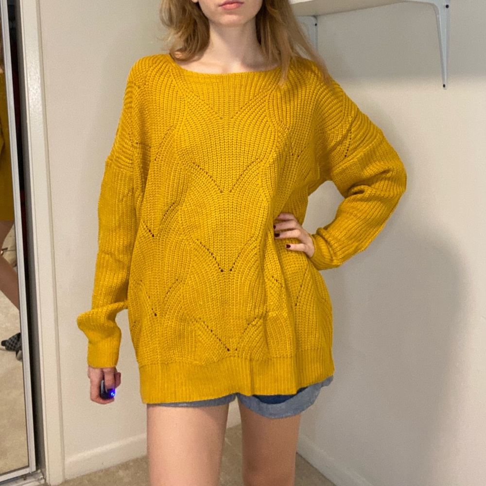 NEW Mustard Sweater 80% cotton